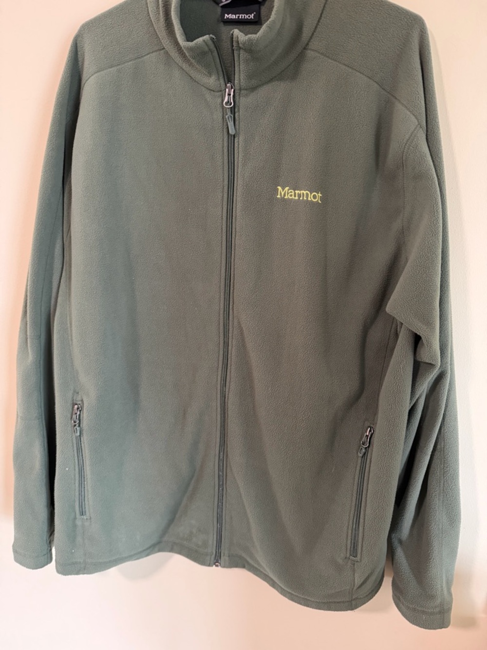 Marmot Sage Green Full-Zip Lightweight Fleece Jacket Men’s XXL